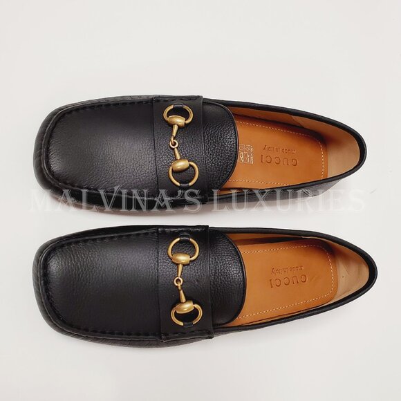 GUCCI SHOES MENS DRIVER HORSEBIT MOCCASINS BLACK LEATHER LOAFERS sz 11G 11.5 - Picture 6 of 16